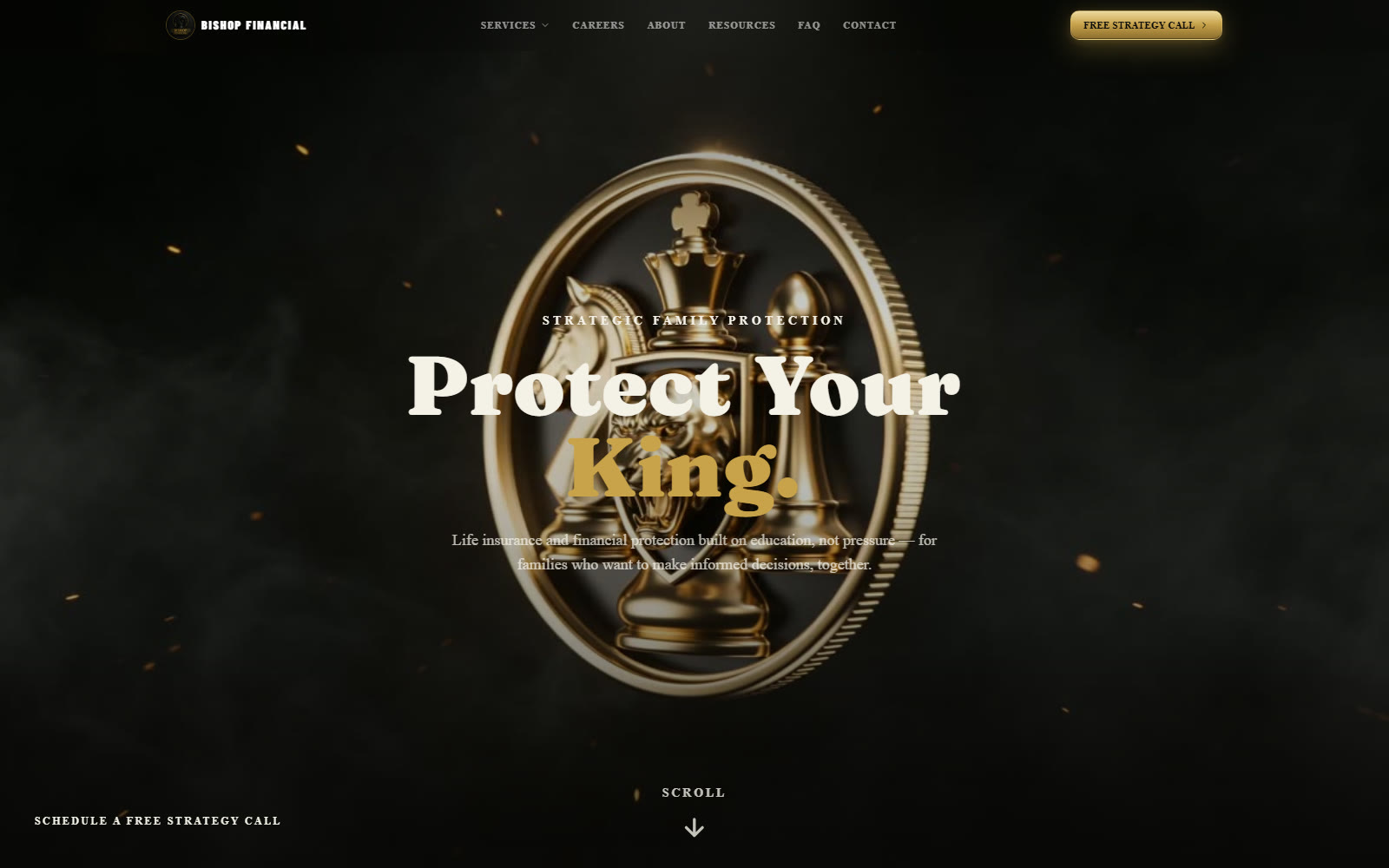 Bishop Financial insurance agency website